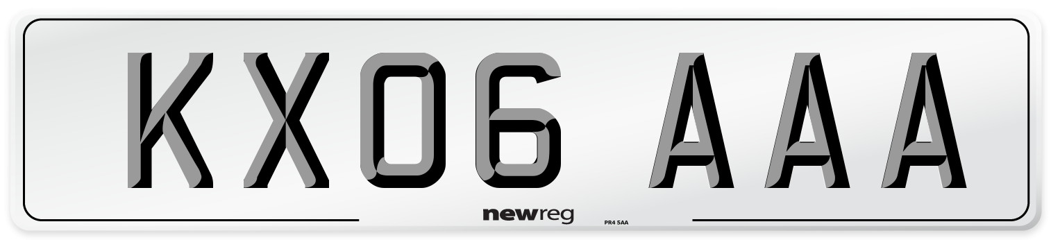 KX06 AAA Number Plate from New Reg